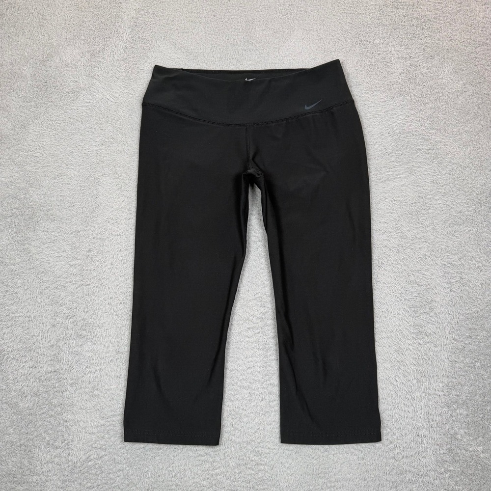 Nike Dri-FIT Legendary Capri Training Pants Black Womens Size M Mid Rise Crop